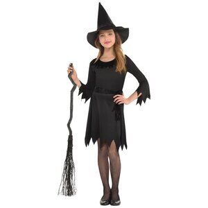 Lil' Witch Black Costume Girls 8 - 10 Medium or 4-6 Small